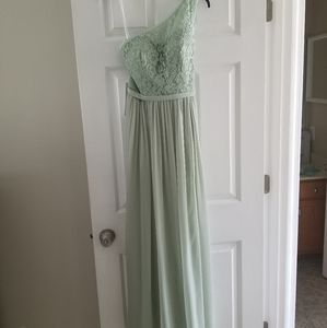 Azazie dusty sage dress